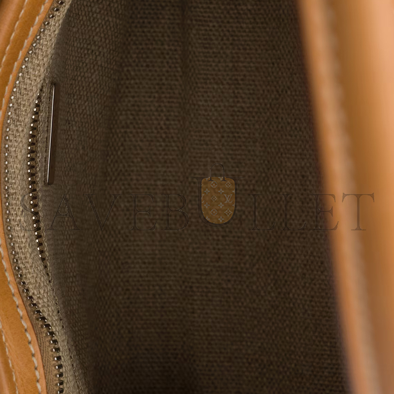 PRADA BONNIE MEDIUM LINEN AND LEATHER HANDBAG 1BA426 (32*15.5*12cm)